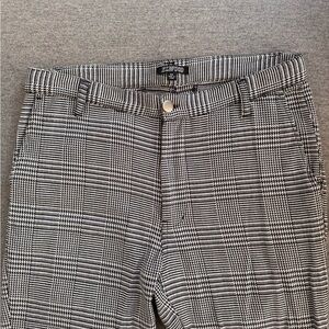 Black and White Houndstooth Pants slim taper chinos